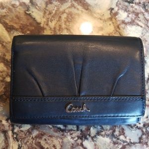 Coach Bifold Black Leather Wallet